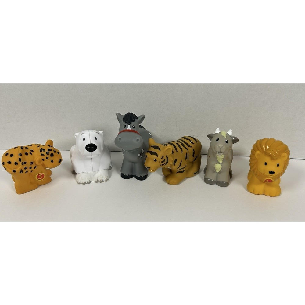 Fisher Price Little People Lot of 6 Animals Zoo Jungle Farm